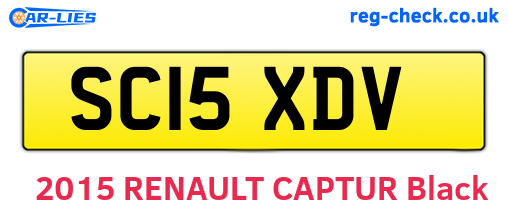 SC15XDV are the vehicle registration plates.