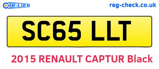 SC65LLT are the vehicle registration plates.
