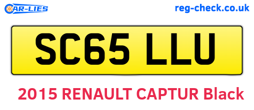 SC65LLU are the vehicle registration plates.