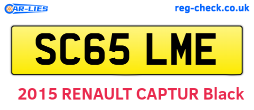 SC65LME are the vehicle registration plates.