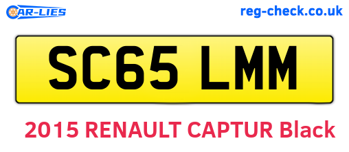 SC65LMM are the vehicle registration plates.