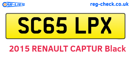 SC65LPX are the vehicle registration plates.