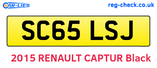 SC65LSJ are the vehicle registration plates.