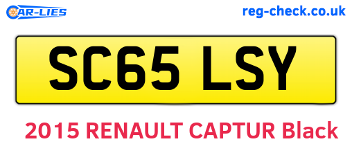 SC65LSY are the vehicle registration plates.