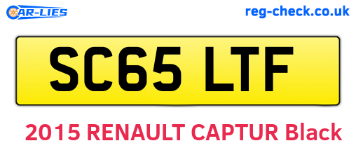 SC65LTF are the vehicle registration plates.