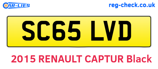 SC65LVD are the vehicle registration plates.