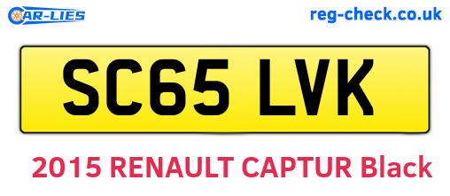 SC65LVK are the vehicle registration plates.