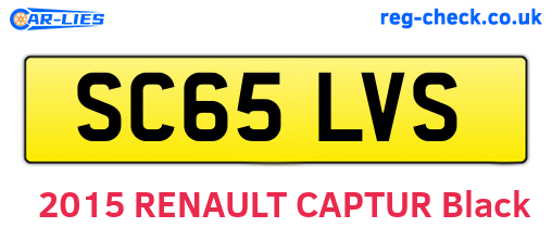 SC65LVS are the vehicle registration plates.