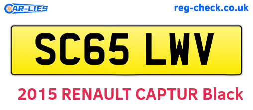 SC65LWV are the vehicle registration plates.