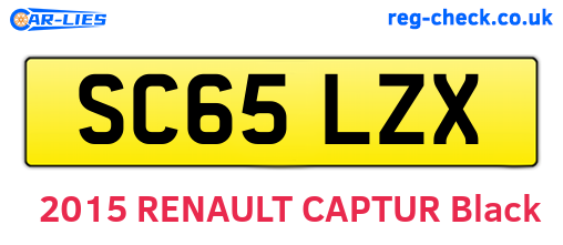 SC65LZX are the vehicle registration plates.