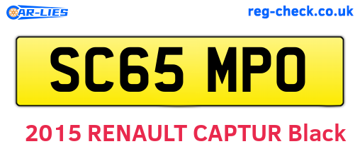 SC65MPO are the vehicle registration plates.