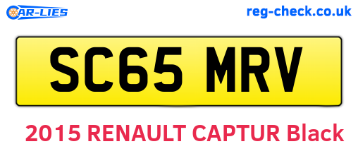 SC65MRV are the vehicle registration plates.