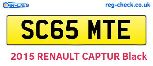 SC65MTE are the vehicle registration plates.