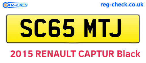 SC65MTJ are the vehicle registration plates.