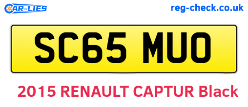 SC65MUO are the vehicle registration plates.