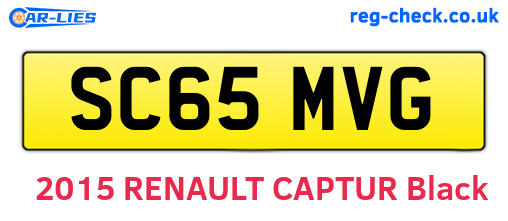 SC65MVG are the vehicle registration plates.