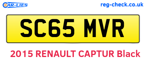 SC65MVR are the vehicle registration plates.