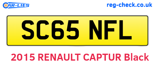 SC65NFL are the vehicle registration plates.