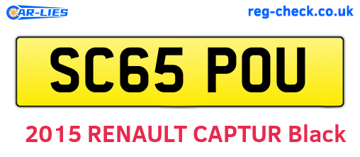 SC65POU are the vehicle registration plates.