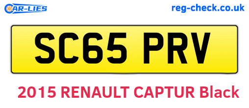 SC65PRV are the vehicle registration plates.