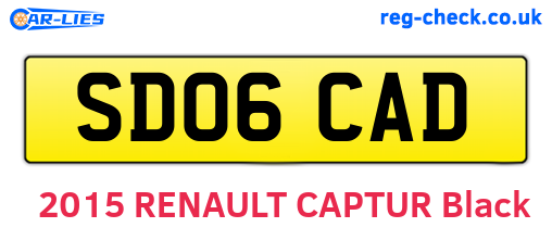 SD06CAD are the vehicle registration plates.