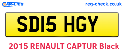 SD15HGY are the vehicle registration plates.