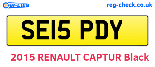 SE15PDY are the vehicle registration plates.