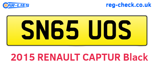 SN65UOS are the vehicle registration plates.
