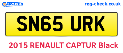 SN65URK are the vehicle registration plates.
