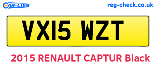 VX15WZT are the vehicle registration plates.