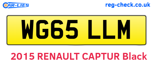 WG65LLM are the vehicle registration plates.
