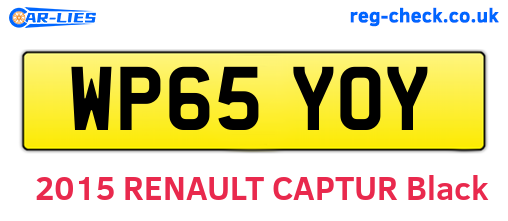 WP65YOY are the vehicle registration plates.