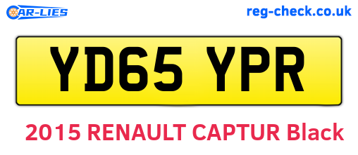 YD65YPR are the vehicle registration plates.