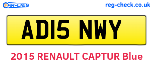 AD15NWY are the vehicle registration plates.