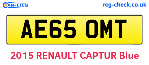 AE65OMT are the vehicle registration plates.