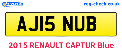AJ15NUB are the vehicle registration plates.