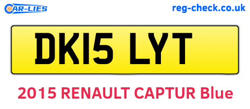 DK15LYT are the vehicle registration plates.