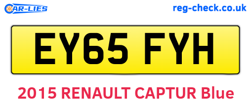 EY65FYH are the vehicle registration plates.