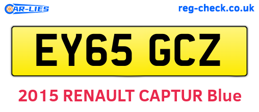 EY65GCZ are the vehicle registration plates.