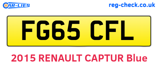 FG65CFL are the vehicle registration plates.