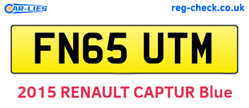FN65UTM are the vehicle registration plates.