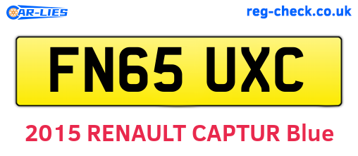 FN65UXC are the vehicle registration plates.
