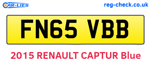 FN65VBB are the vehicle registration plates.