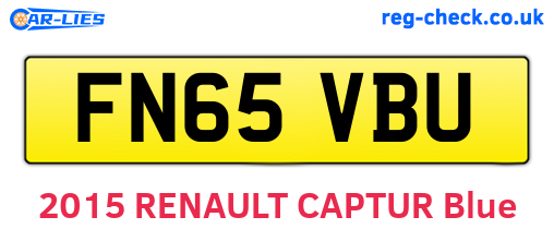 FN65VBU are the vehicle registration plates.
