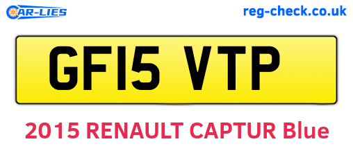GF15VTP are the vehicle registration plates.