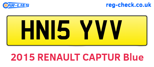 HN15YVV are the vehicle registration plates.