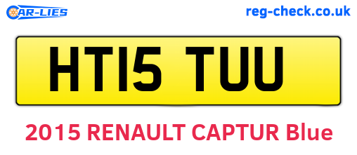 HT15TUU are the vehicle registration plates.