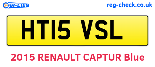 HT15VSL are the vehicle registration plates.