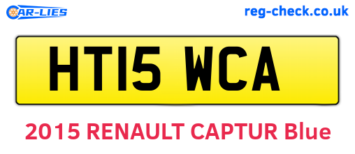 HT15WCA are the vehicle registration plates.