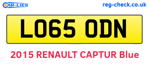LO65ODN are the vehicle registration plates.